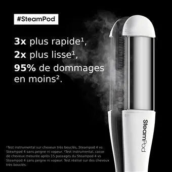Lisseur-boucleur L'Oréal Professionnel Steampod 4 E3902600 Blanc - ElectroMania